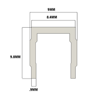 61-013-0 MODULAR SOLUTIONS PVC COVER PROFILE<BR>30 SERIES GRAY, 8'